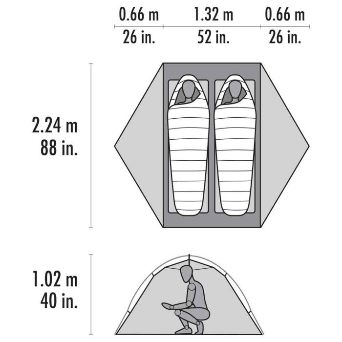 MSR Hubba Hubba HD 2-Personen Rucksackzelt